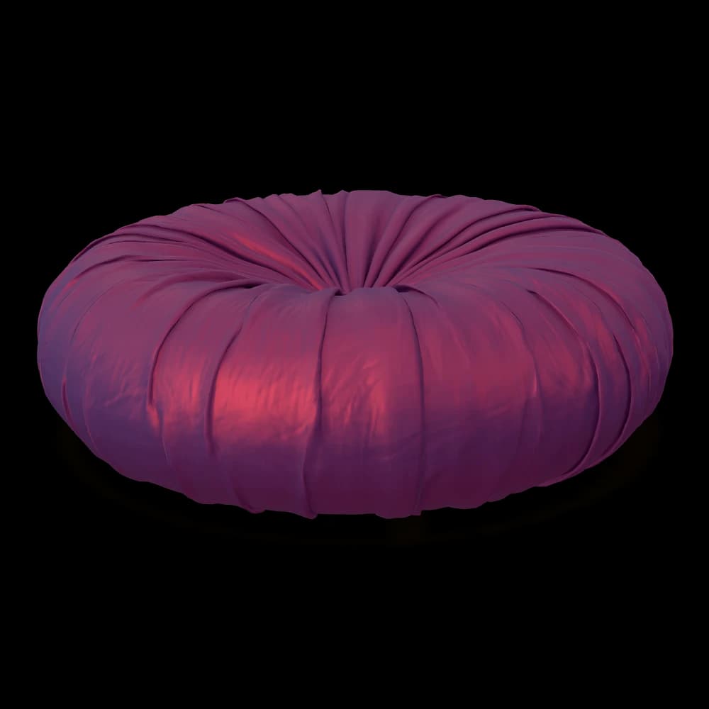 Silk Tufted Pouf