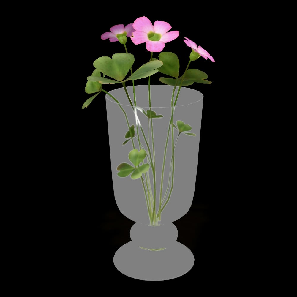 Glass Bud Vase with Wildflowers — three-quarter view