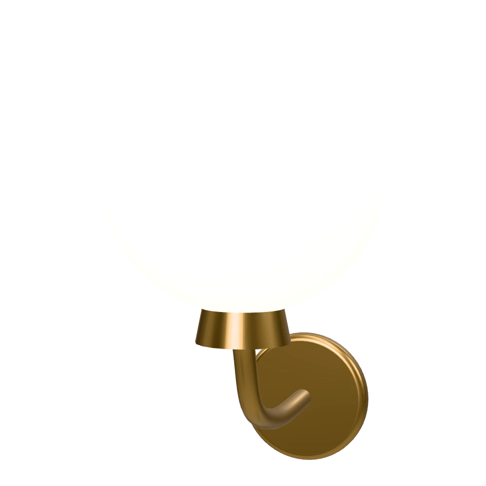Opal Globe Wall Sconce — three-quarter view