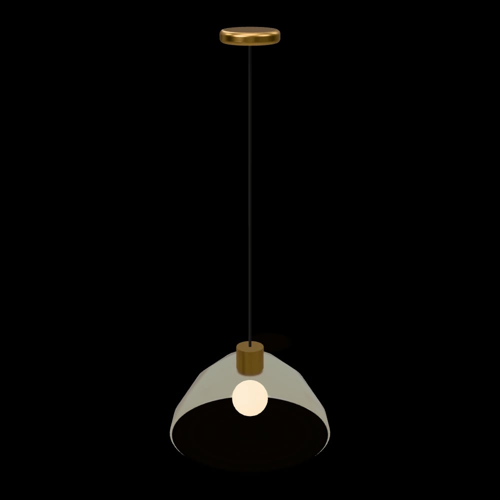 Ribbed Glass Pendant — three-quarter view