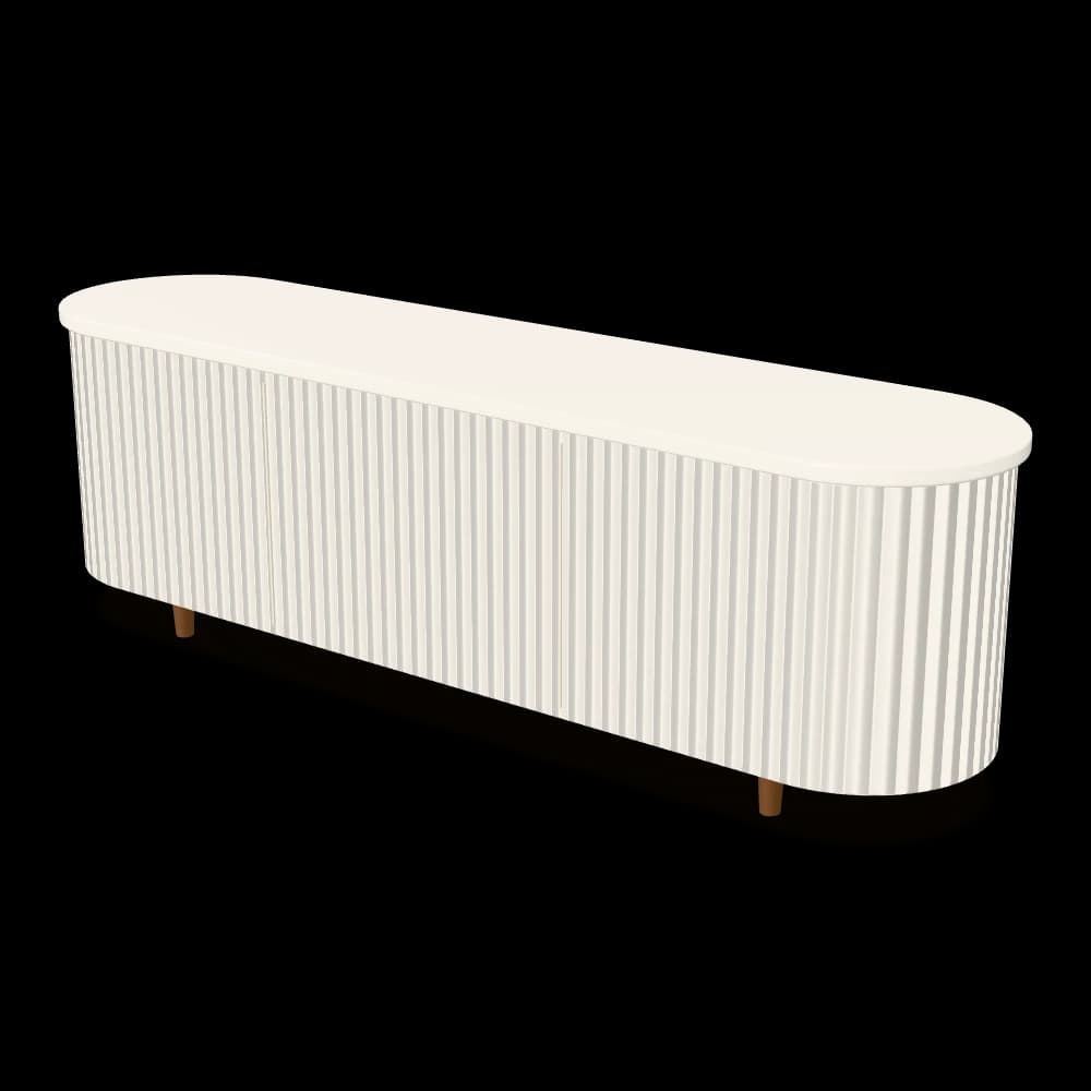 Fluted Media Console